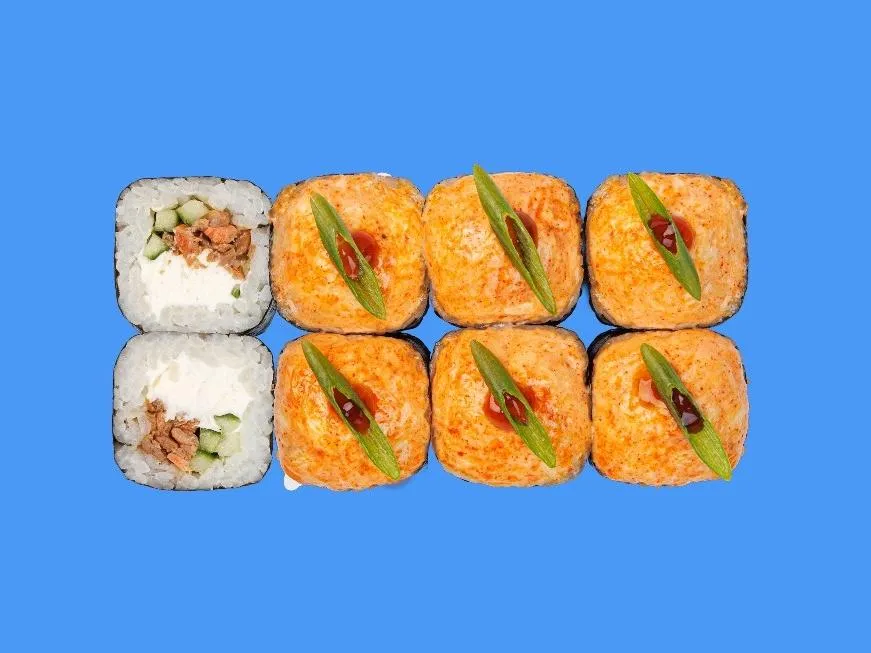 Горячий жареный лосось