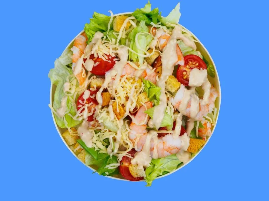 Салат Цезарь с креветкой