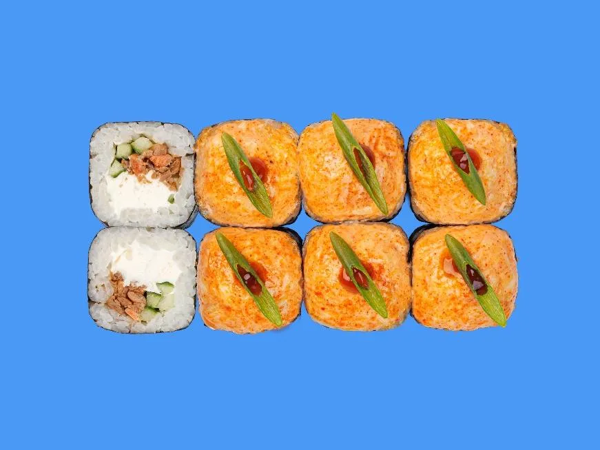 Горячий жареный лосось